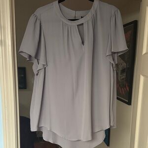 Torrid flutter sleeve Gray Blouse